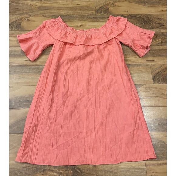 Vivi by Violet Size Large Weekend Salmon Pink Women's off shoulder Dress - Picture 1 of 6